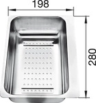 Blanco 217796, Blanco Multifunktionsschale aus Edelstahl (217796) Silber