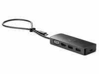 HP 235N8AA (USB C), Dockingstation + USB Hub, Schwarz