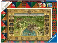 Ravensburger 00.016.599, Ravensburger Hogwarts Karte (1500 Teile)