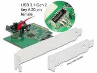 Delock PCI Express Card to 1 x internal USB 3.2 Gen 2 key A 20 pin female (14855669)