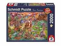 Schmidt Spiele 58971, Schmidt Spiele Der Schatz der Drachen (2000 Teile)