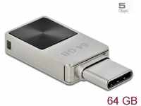 Delock 54084, Delock Mini (64 GB, USB C, USB 3.1) Silber
