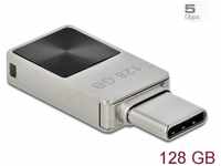 Delock 54085, Delock Mini USB Speicherstick (128 GB, USB C) Silber