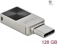 Delock 54085, Delock Mini USB Speicherstick (128 GB, USB-C) (54085) Silber