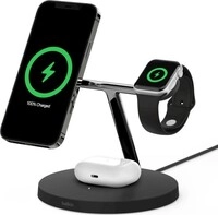 Belkin WIZ009vfBK-APL, Belkin 3IN1 (15 W) (WIZ009vfBK-APL) Schwarz Belkin WIZ009vfBK-APL, Belkin 3IN1 (15 W) (WIZ009vfBK-APL) Schwarz