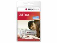 AGFAPHOTO 10512, AGFAPHOTO USB 2.0 silver 8GB (8 GB, USB A, USB 2.0) Silber