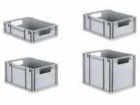 Allit, Aufbewahrungsbox, Aufbewahrungsbox ProfiPlus EuroEco O412, grau Eurobox aus
