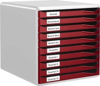 Leitz 52810028, Leitz Box & Organizer zur Aktenaufbewahrung (A4) (52810028) Rot/Grau