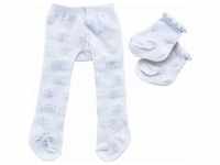 Heless Puppenstrumpfhose mit Socken - Schneeflocken Weiss