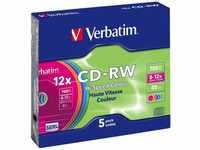 Verbatim 43167, Verbatim CD-RW, 12x, 700MB, 5er Pack, Colour (5 x)