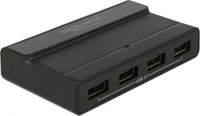 Delock 64053, Delock 64053 (USB-C, 4 Ports) (64053) Schwarz