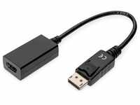 Digitus DisplayPort – HDMI (0.15 m, DisplayPort, HDMI), Video Kabel