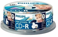 Philips CR7D5JB25/00, Philips 1x25 CD-R 80Min 700MB 52x IW SP (25x) (CR7D5JB25/00)