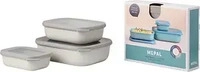 Mepal 14598, Mepal Cirqula Low Rect Bowl Set (14598) (2 l) (14598) Weiss