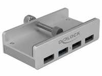 Delock Extern (USB A), Dockingstation + USB Hub, Silber
