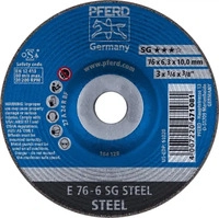 Pferd 62208626, Pferd 62208626 E 76-6 SG STEEL/10,0 Schruppscheibe gekr&ouml;pft