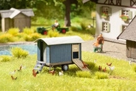 Noch 14377, Noch H0 H&uuml;hnermobil (14377) Braun/Blau/Schwarz