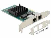 Delock PCI Express x1 Karte 2 x RJ45 Gigabit LAN i350 (Ethernet), Netzwerkkarte