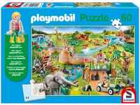 Schmidt Spiele 56381, Schmidt Spiele Playmobil Zoo inkl Original Figur (60 Teile)