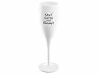 Koziol Sektglas Superglas Save water drink champagne 100 ml, 1 Stk, Weingläser,