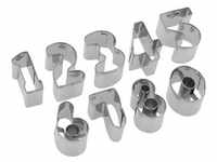Westmark Zahlen-Ausstechformen Set 9-tlg, Ausstechform, Silber