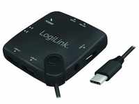 LogiLink UA0344 - USB Typ-C OTG (On-The-Go) Multifunktions-Hub und Kartenleser (USB