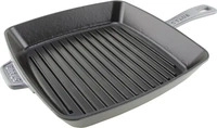 Staub 40501-108-0, Staub Grillpfanne quadratisch, Grau, 26x26 cm (Grillpfanne,