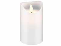 Goobay, LED Kerzen, LED Echtwachs-Kerze, weiß, 7,5 x 12,5 cm (1 x)