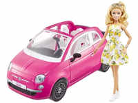Mattel Barbie GXR57, Mattel Barbie Barbie Fiat 500 Puppe und Fahrzeug Pink/Weiss