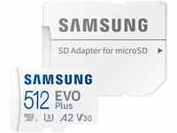 Samsung EVO Plus (microSDXC, 512 GB, U3, UHS-I), Speicherkarte, Weiss