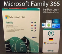 Microsoft 6GQ-01580, Microsoft 365 Family (Deutsch) (6 User, 12 Monate) (6GQ-01580)