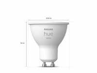 Philips Hue, Leuchtmittel, White BT (GU10, 5.20 W, 400 lm, 2 x, F)