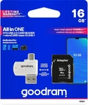Goodram M1A4-0160R12, Goodram M1A4-0160R12 memory card 16 GB MicroSDHC Class 10...