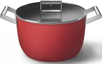 Smeg CKFC2611RDM, Smeg CKFC2611RDM Schmortopf &Oslash; 26 cm mit Glasdeckel, 2...