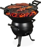 Relaxdays Grillfass (35 cm) (4052025306922) Schwarz