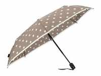 Knirps, Damen, Regenschirm, T.200 Duomatic Dot Art, Grau, Schwarz