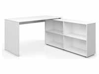 Vicco, Schreibtisch, Eckschreibtisch FlexPlus, Weiß, 137 x 60 cm