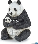 Papo 50196, Papo Sitzender Panda mit Jungem (50196) Weiss/Schwarz