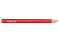 Gedore Red, Bleistift, red R90950012 Handwerker-Bleistift 75mm oval rot 12 Stück