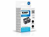 KMP Tinte npatronen Doppelpack H75D 2 x Schwarz (BK), Druckerpatrone