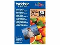 Brother BP71GP50, Brother Premium Plus Glossy (260 g/m², 10 x 15 cm, 50 x) Weiss