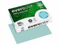 Clairefontaine 40006C, Clairefontaine Recyclingpapier Evercolor hellblau DIN A4 80