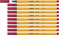 STABILO 88/50-10, STABILO Fineliner point 88 10 St&uuml;ck, Dunkelrot (10x) (88/50-10)