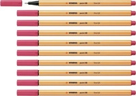 STABILO 88/49, STABILO Fineliner - point 88 - 10er Pack - erdbeerrot (10x) (88/49)
