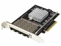 StarTech PCIE CARD 4 PORT SFP+ (Mini PCI Express), Netzwerkkarte, Schwarz