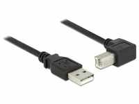 Delock USB2.0-Kabel A-B: 50cm, schwarz (0.50 m, USB 2.0), USB Kabel