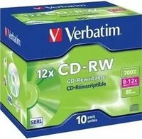 Verbatim 43148, Verbatim CD-RW, 700MB, 12x, 10er Pack (10x) (43148)