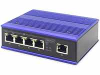 Digitus DN-651120, Digitus Industrieller 4-Port Gigabit PoE Switch + 1 Uplink Port (4