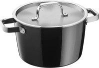 WMF 05.1533.5290, WMF Fleischtopf schwarz (Kochtopf, Fusiontec, 22 x 20.80 cm)