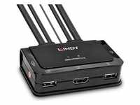 Lindy HDMI KVM Switch 2 Port USB 2.0 Compact. HDMI 3D and compliant USB 2.0...